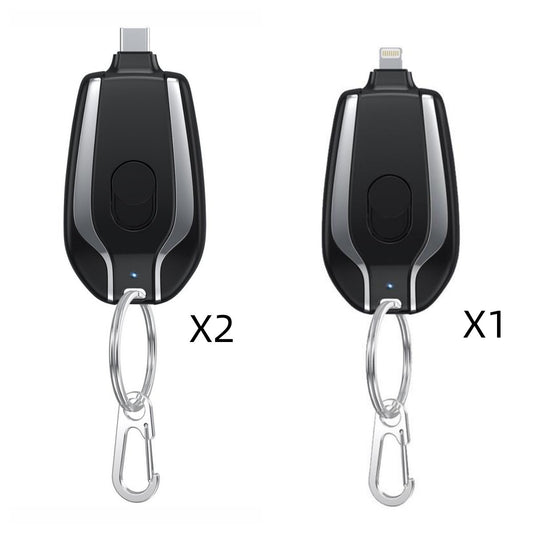 Mini Keychain Power Bank | 1500mAh Emergency Charger with Type-C